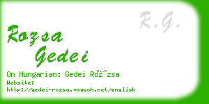 rozsa gedei business card